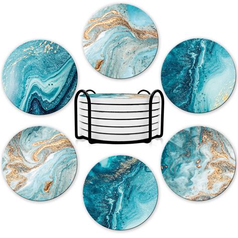 absorbent coasters for cold drinks.